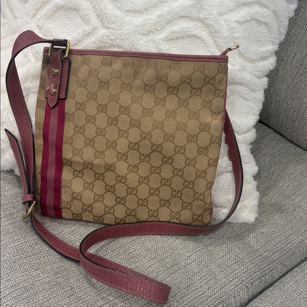 Gucci Monogram Web Jolicoeur Messenger  Crossbody Bag - Picture 2 of 11